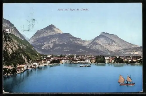 AK Riva sul lago di Garda, Gesamtansicht mit Gardasee