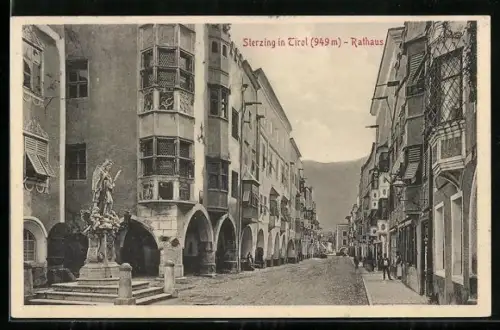 AK Sterzing in Tirol, Strassenpartie am Rathaus