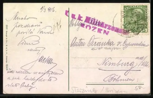 AK Sterzing i. Tirol, Partie am Rathaus