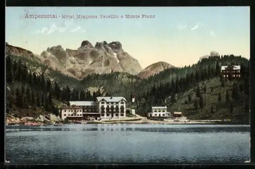 AK Misurina /Ampezzotal, Hotel Misurina Vecellio e Monte Pisno
