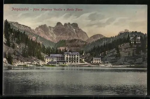 AK Misurina /Ampezzotal, Hotel Misurina Vecellio e Monte Piano