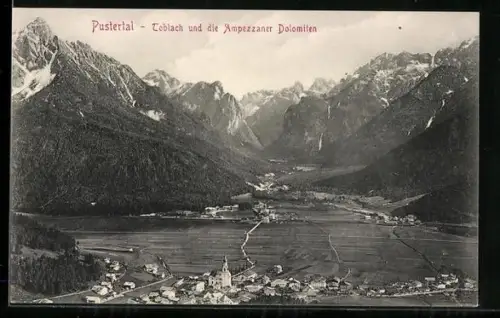 AK Toblach /Pustertal, Blick gegen die Ampezzaner Dolomiten