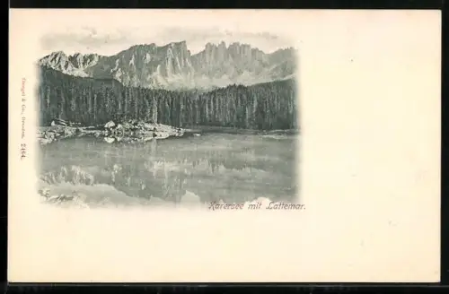 AK Karersee, Blick gegen Lattemar