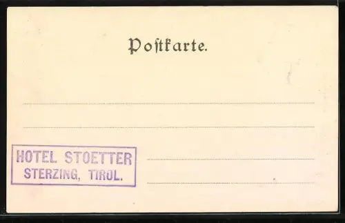 AK Sterzing, Rathhaus mit Strassenpartie