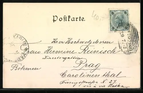 AK Sterzing, Rathhaus-Saal, Innenansicht