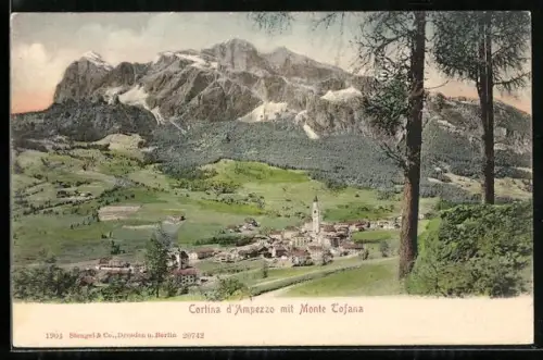 AK Cortina d`Ampezzo, Panorama mit Monte Tofana