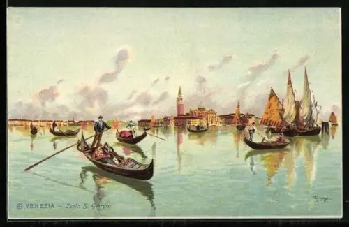 Lithographie Venezia, Isola S. Giorgio