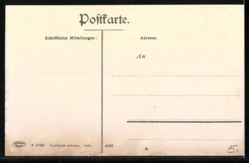 AK Meran, Ortsansicht mit Kirche