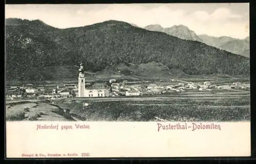 AK Niederdorf, Ansicht gegen Westen