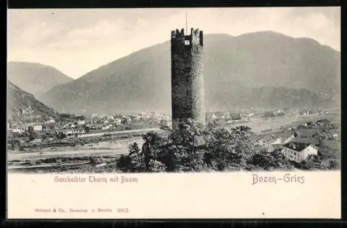 AK Bozen-Gries, Gescheibter Turm mit Bozen