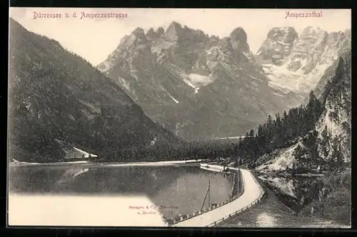 AK Dürrensee, Seeansicht u. d. Ampezzostrasse