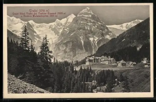 AK Trafoi, Grand Hotel Trafoi mit Trafoier Eiswand