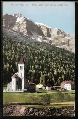 AK Sulden, Hotel Eller mit Ortler