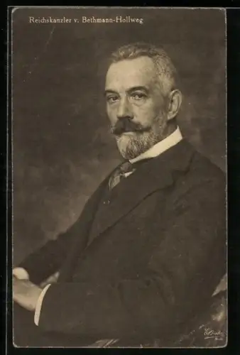 AK Reichskanzler von Bethmann Hollweg, Portrait im Anzug