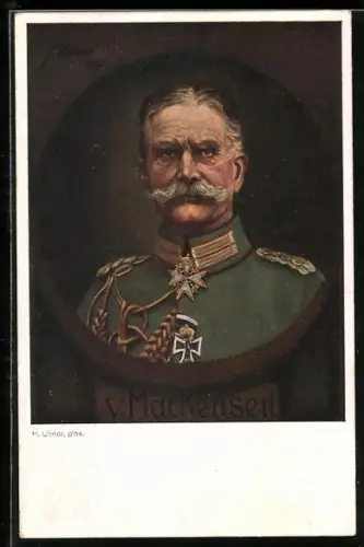 Künstler-AK H. Ulmer: General von Mackensen mit Pour le Mérite