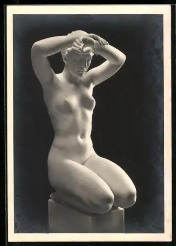 Künstler-AK Arno Breker: Die Kniende, Weiblicher Akt, Figur