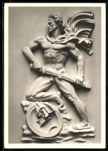 Künstler-AK Arno Breker: Stein-Relief Der Wächter