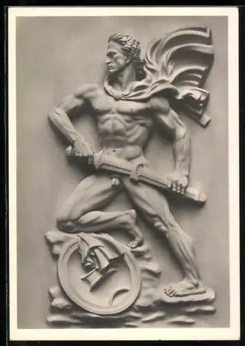 Künstler-AK Arno Breker: Stein-Relief Der Wächter