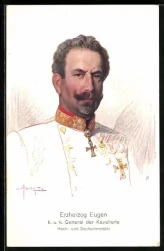 AK Portrait von Erzherzog Eugen von Österreich in Uniform, k. u. k. General der Kavallerie