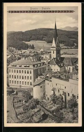 AK Bruneck /Pustertal, Neu Schule u. Ursulinenkloster