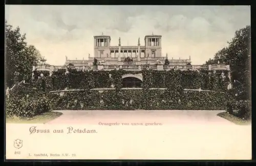 AK Potsdam, Orangerie von unten gesehen