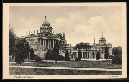 AK Potsdam-Sanssouci, Blick zum Schloss