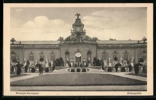 AK Potsdam-Sanssouci, Bildergalerie vom Schloss Sanssouci