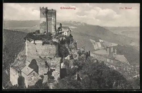 AK Ehrenburg /Mosel, Blick zur Burg
