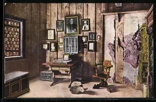 AK Eisenach, Wartburg, In der Lutherstube