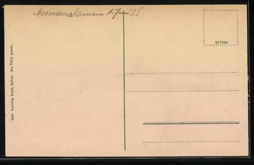 AK Burg Rheinstein, Burg mit Rheinpartie und Dampfer