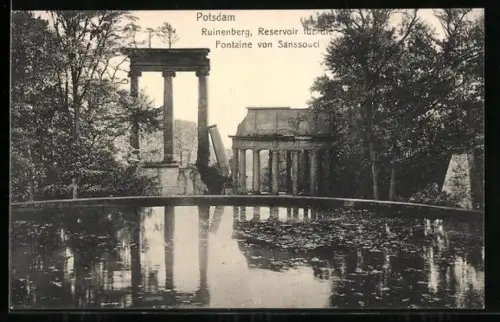 AK Potsdam, Reservoir für die Fontaine des Schlosses Sanssouci