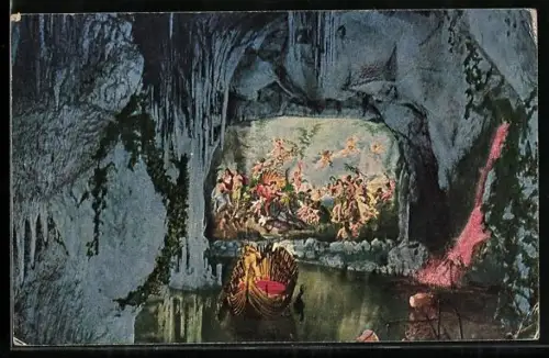 AK Kgl. Schloss Linderhof, Blaue Grotte