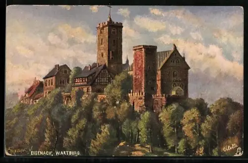 AK Eisenach, Blick auf die Wartburg