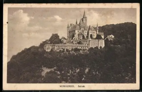 AK Wernigerode, Blick zum Schloss