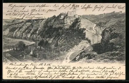 AK Saaleck, Blick zur Rudelsburg