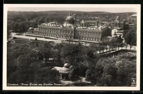 AK Potsdam, Neues Palais und Antiker Tempel