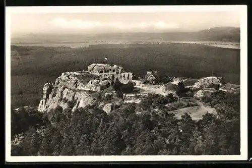 AK Blankenburg a. H., Burg Regenstein aus der Vogelschau