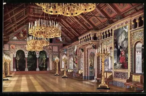 AK Sängersaal im Schloss Neuschwanstein