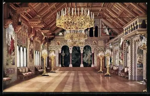 AK Schwangau-Hohenschwangau, Sängersaal im Schloss Neuschwanstein