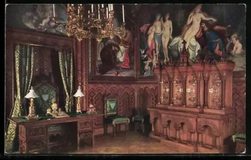 AK Schloss Neuschwanstein, Arbeitszimmer