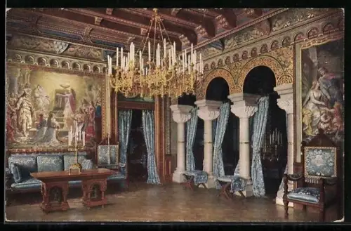 AK Schloss Neuschwanstein, Wohnzimmer