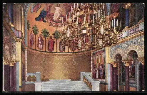 AK Neuschwanstein, Thronsaal im Schloss