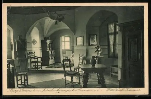 AK Ludwigsstadt, Wittelsbach-Zimmer in der Burg Lauenstein