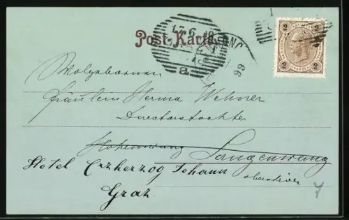 AK Rheinstein, Schloss Rheinstein mit Blick auf den Rhein