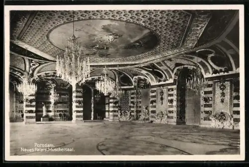 AK Potsdam, Neues Palais, Muschelsaal