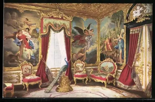 AK Östliches Gobelinzimmer auf Schloss Linderhof