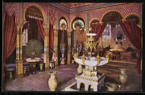 AK königliches Schloss Linderhof, Kiosk-Innenansicht