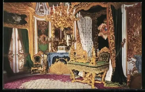 AK Arbeitszimmer auf Schloss Linderhof