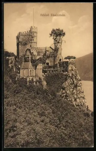 AK Rheinstein, Blick auf das Schloss