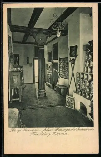 AK Burg Lauenstein, Fränk.-thüringische Grenzwarte, Frundsberg-Zimmer